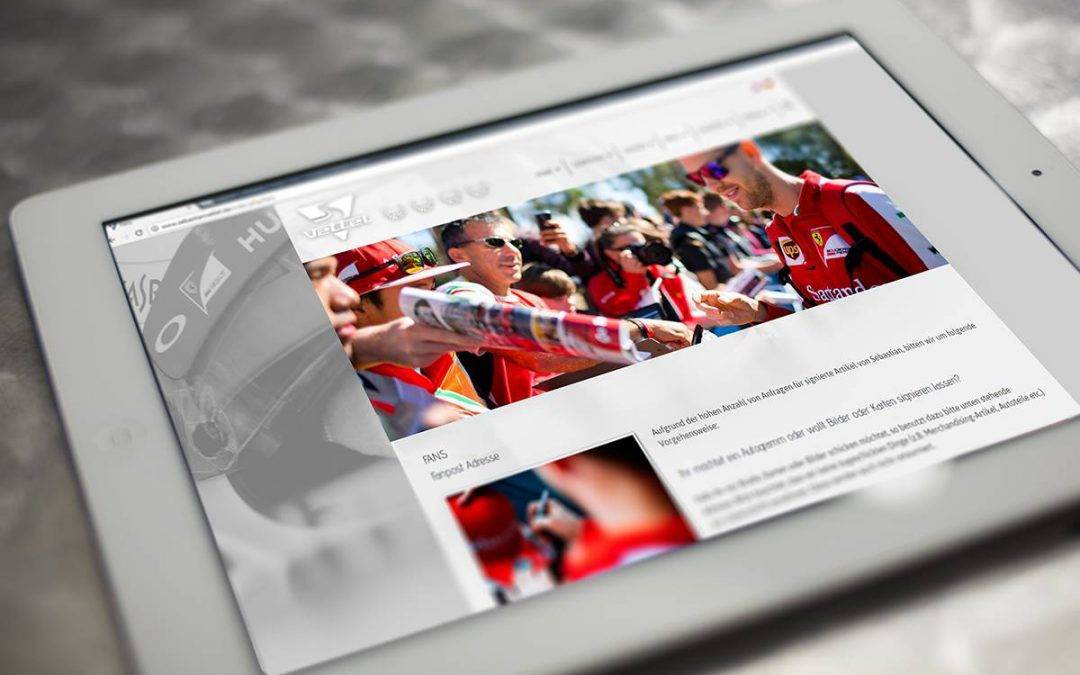 Formel1 Sebastian Vettel Webdesign